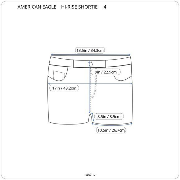 American Eagle Hi-Rise Shortie Super Stretch Cut Off Jean Shorts Dark 4 - Picture 3 of 11